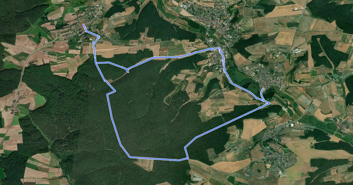 Маршрут Hölderlinweg Lisberg L 5 на спутниковом снимке