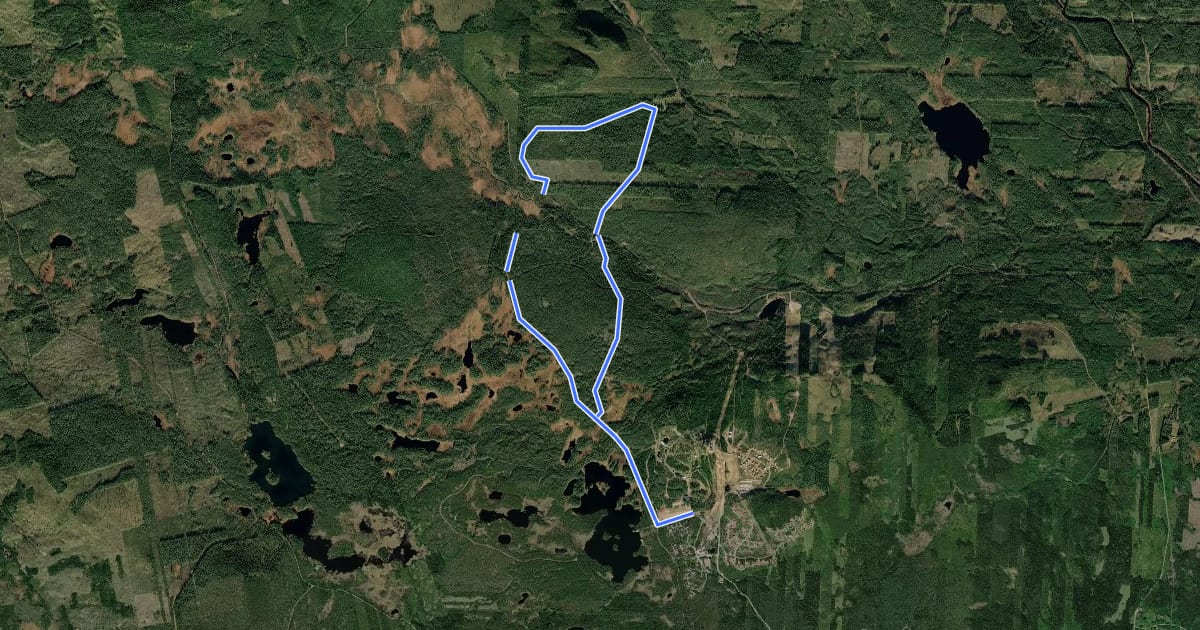 Маршрут Hällbergsrundan 11 km на спутниковом снимке