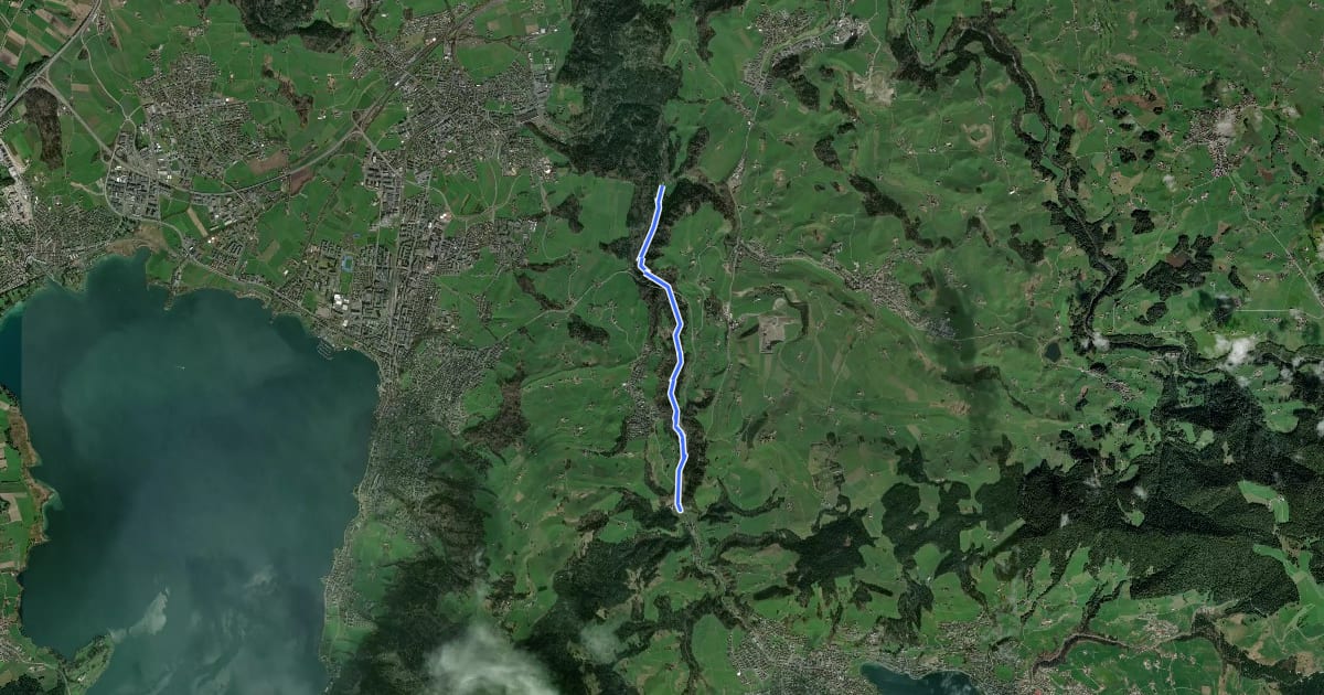 Маршрут Höllbrücke - Schmittli на спутниковом снимке
