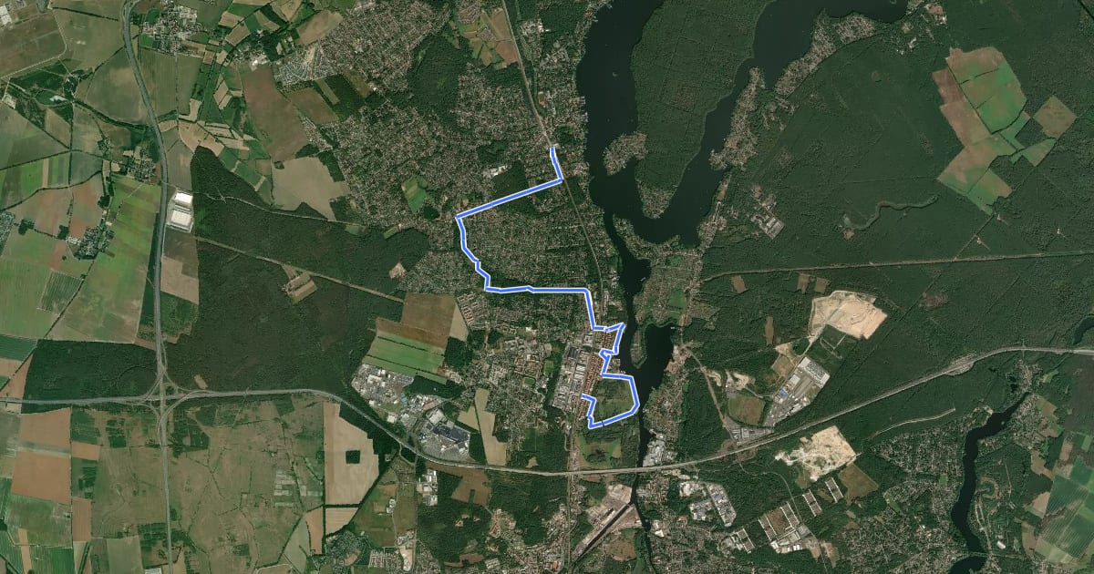 Маршрут Höllengrundwanderweg на спутниковом снимке