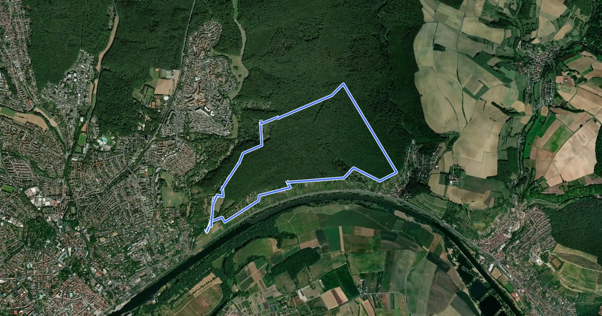 Маршрут Höllental und Mainblick Schweinfurt на спутниковом снимке