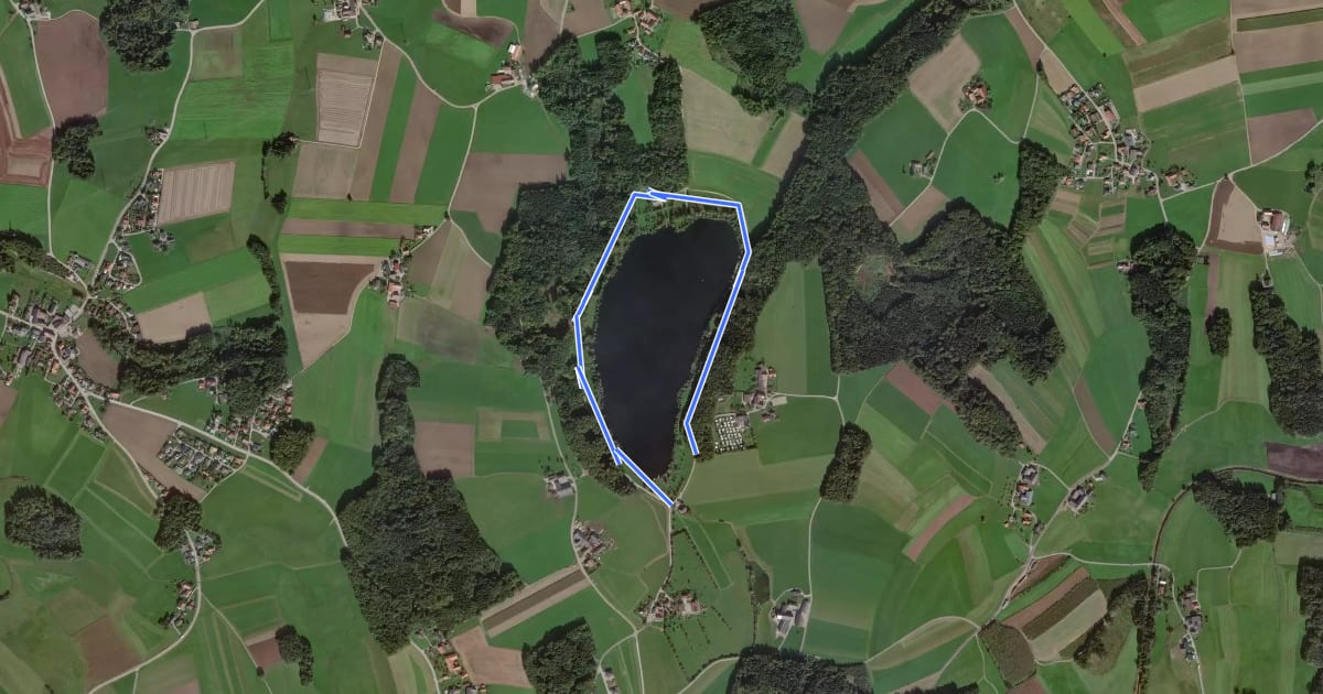 Маршрут Höllerersee-Rundweg на спутниковом снимке