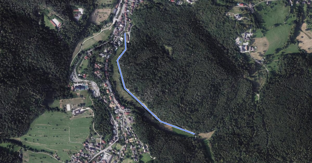 Маршрут Höllhäuserweg - Übelsbachtal на спутниковом снимке