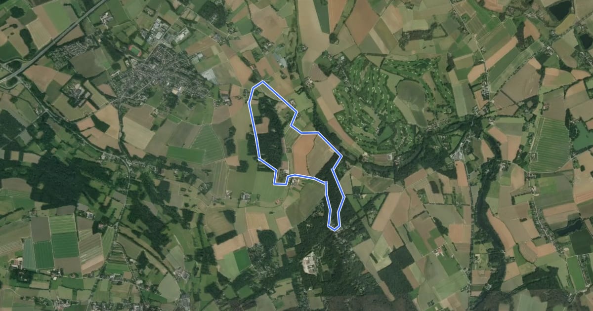 Маршрут Hülser Berg Rundweg A4 на спутниковом снимке