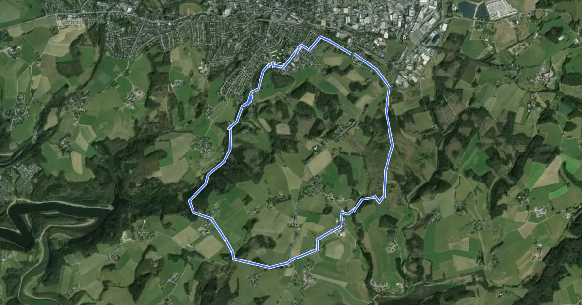 Маршрут Hölterhof Rundweg A2 на спутниковом снимке