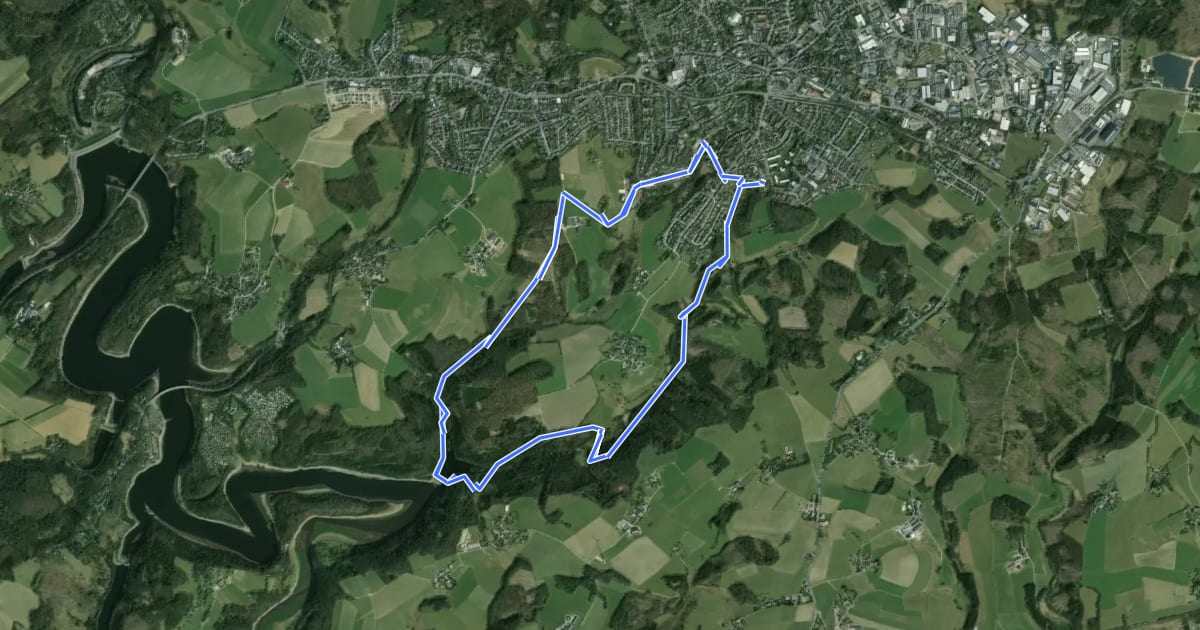 Маршрут Hölterhof Rundweg A3 на спутниковом снимке