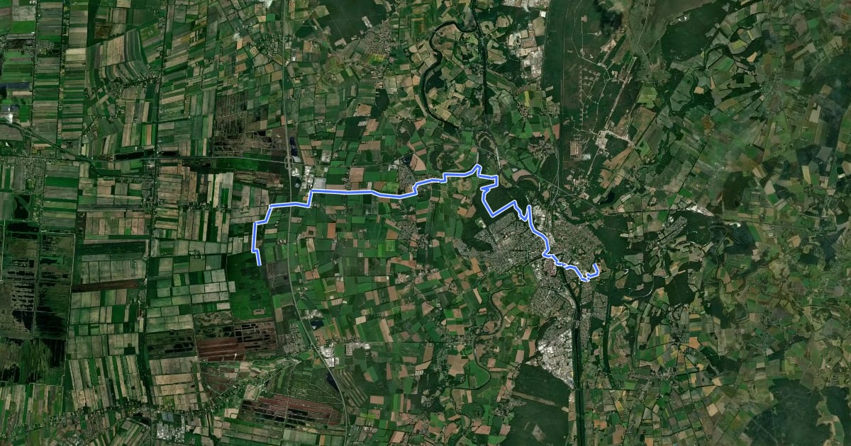 Маршрут Hünenweg - 09/10 на спутниковом снимке