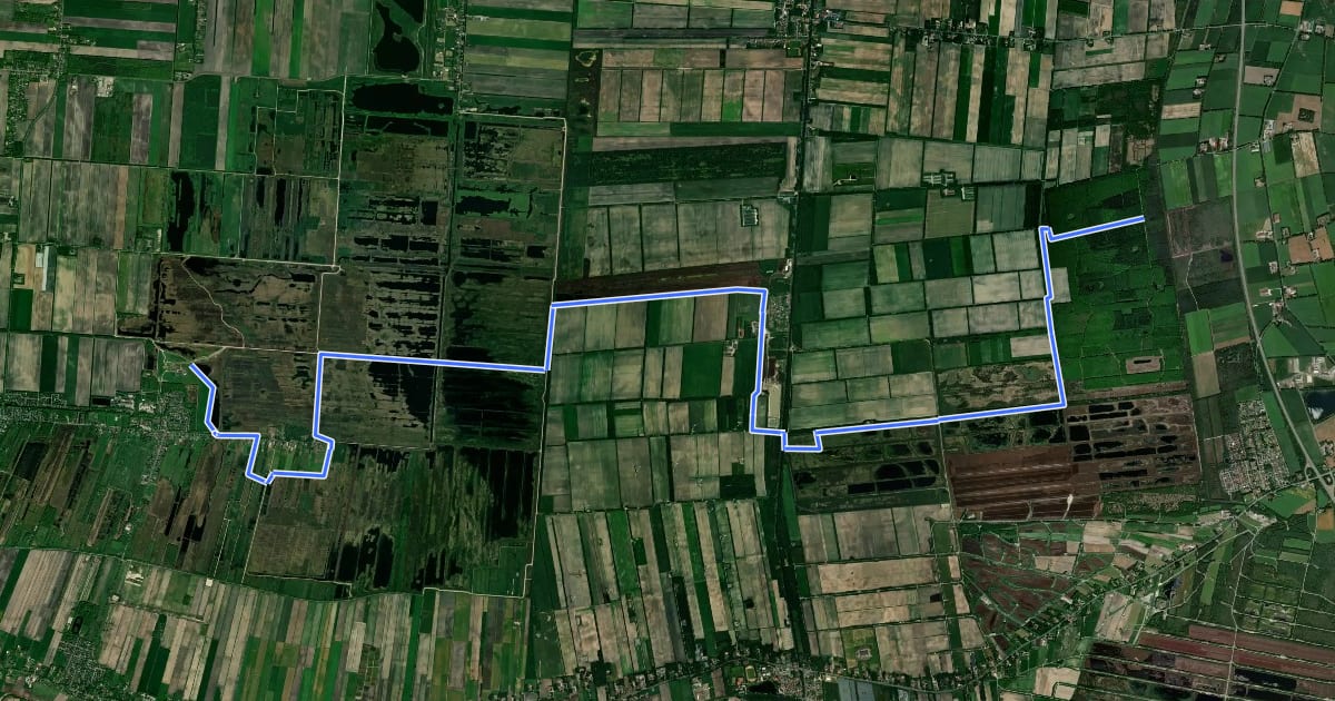 Маршрут Hünenweg - 11 на спутниковом снимке