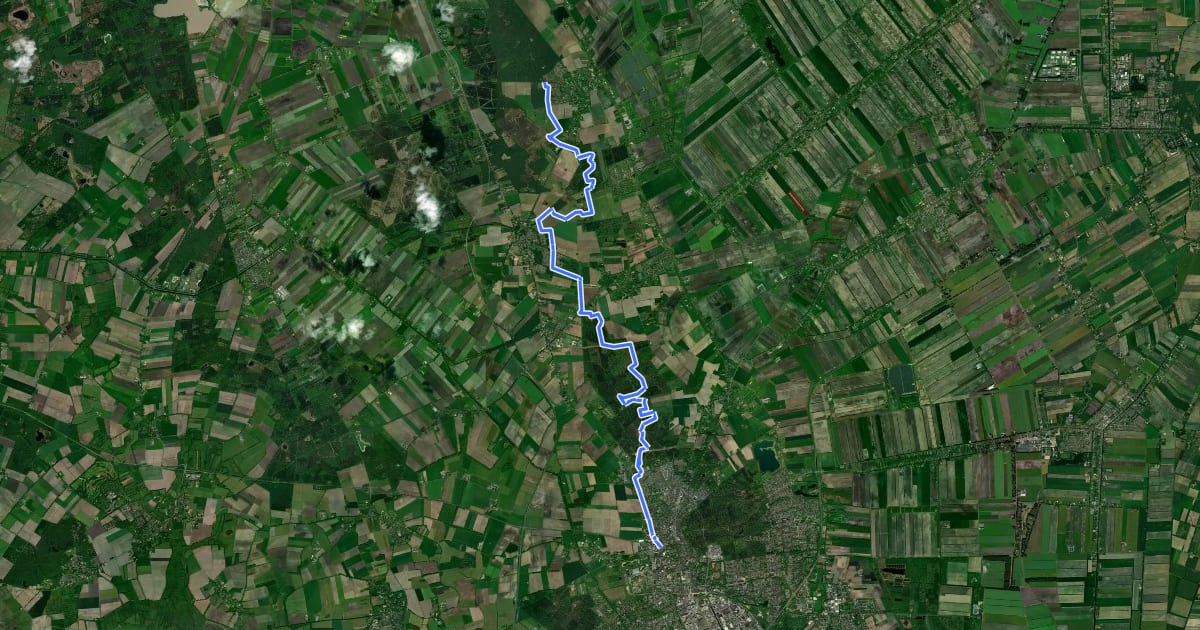 Маршрут Hünenweg - 14 на спутниковом снимке