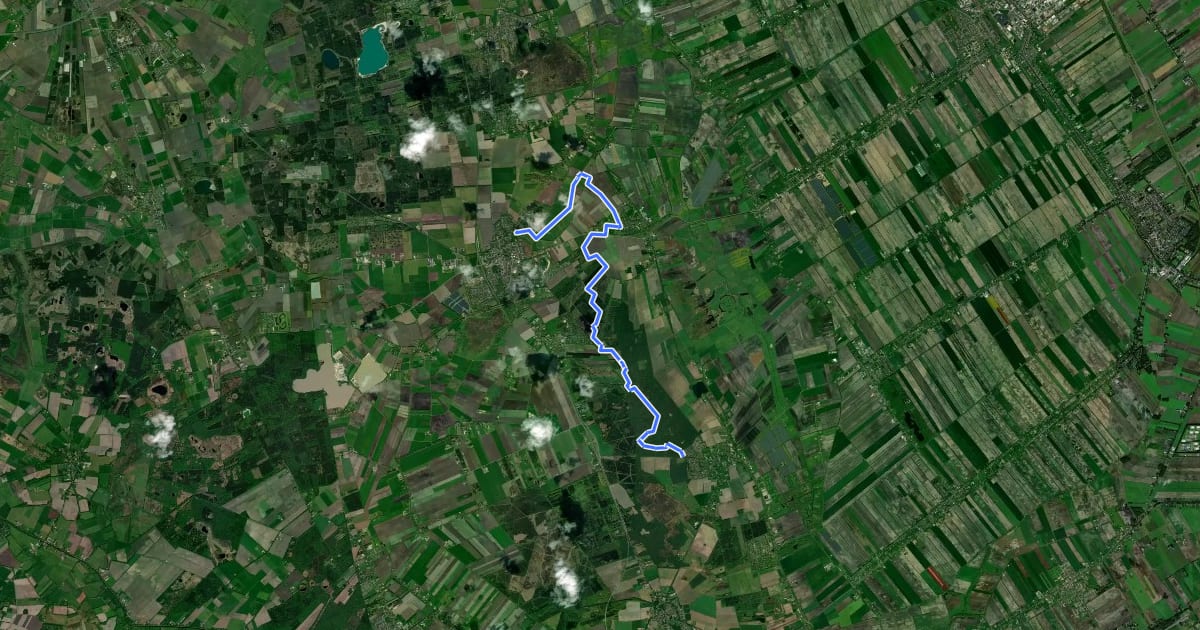 Маршрут Hünenweg - 15 на спутниковом снимке