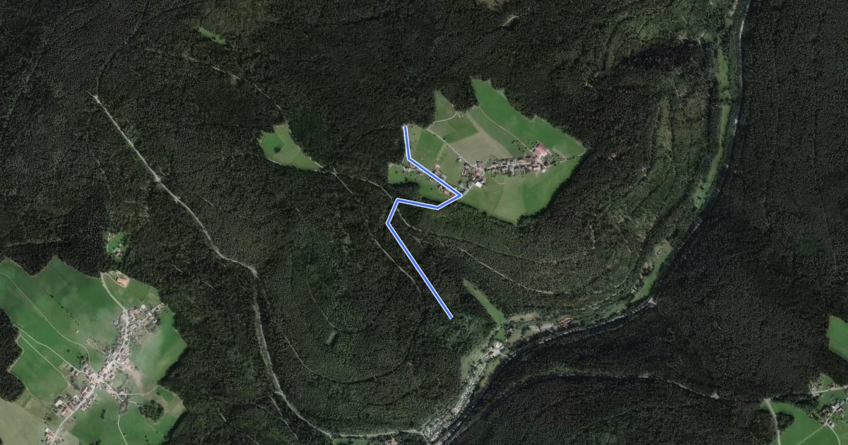 Маршрут Hünerberg - Fautsburg на спутниковом снимке