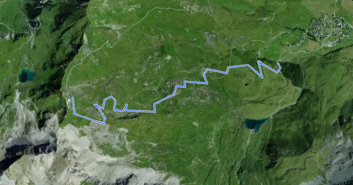 Маршрут Hörnli Trail на спутниковом снимке