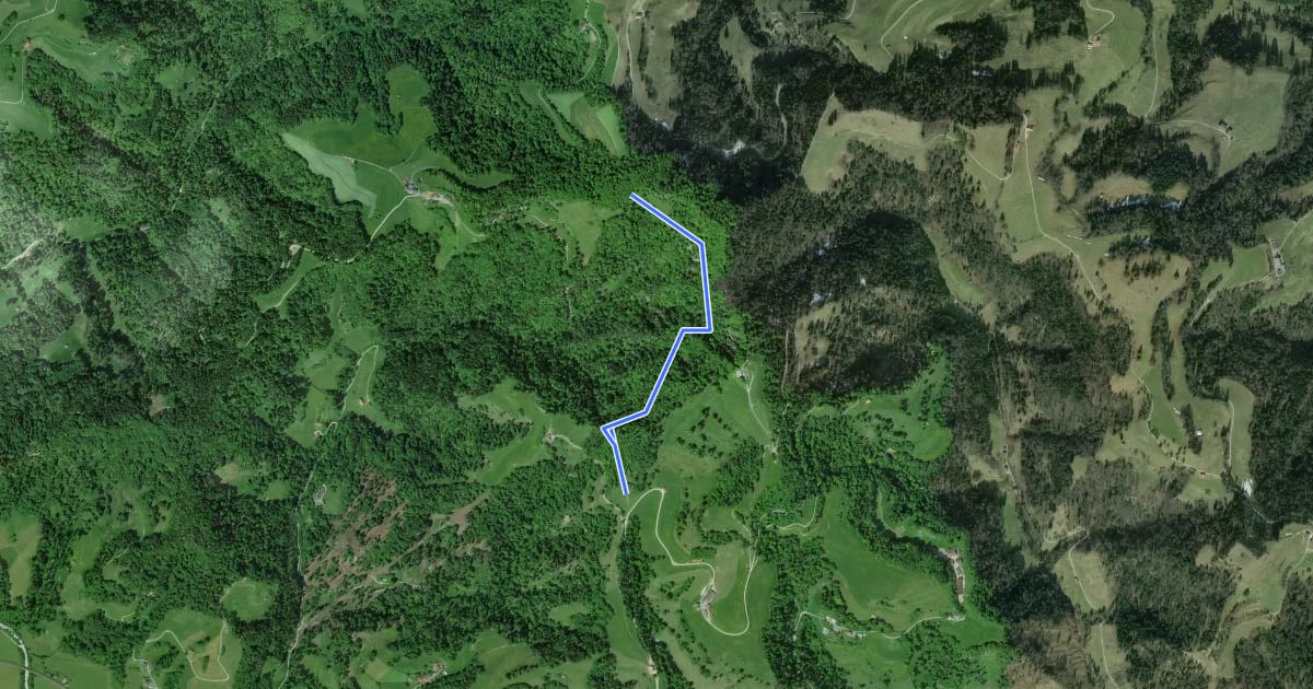 Маршрут Hörnligübel на спутниковом снимке