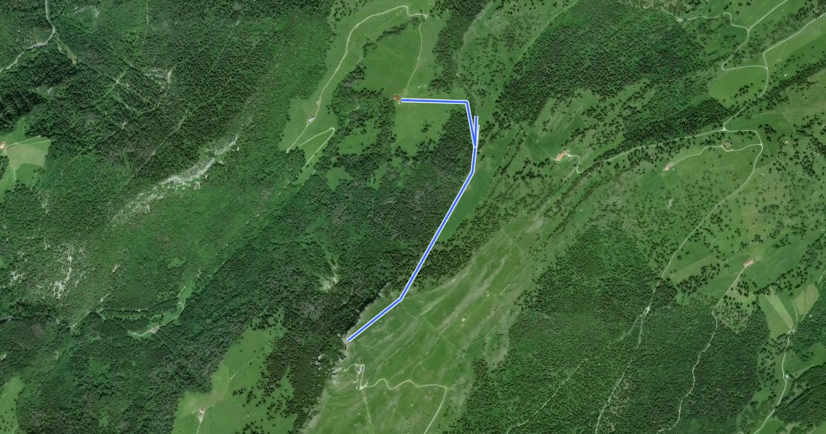 Маршрут Hôtel du Chasseron - fixme на спутниковом снимке
