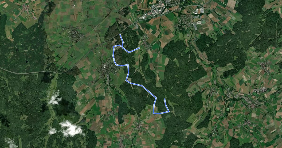 Маршрут Hüttenweg на спутниковом снимке