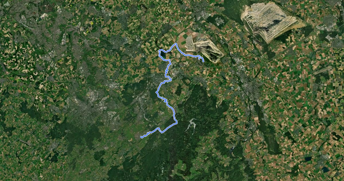 Маршрут Hüttenweg на спутниковом снимке