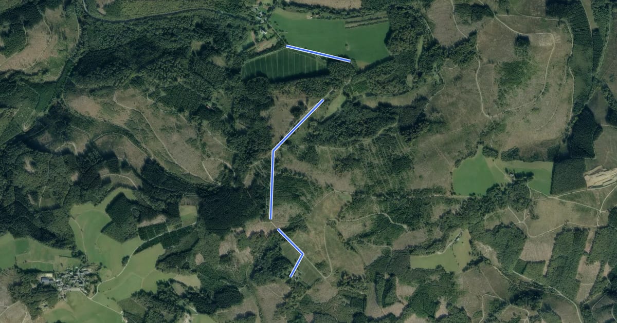 Маршрут Hüttenweg Grimminghausen - Wiehardt на спутниковом снимке