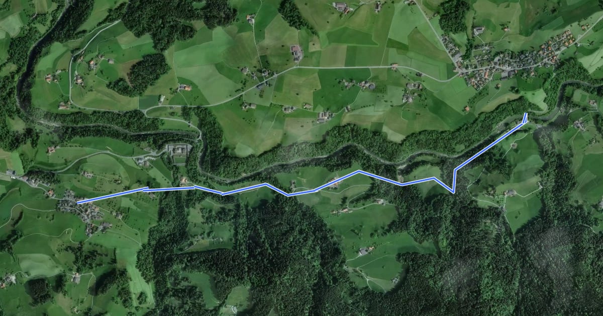 Маршрут Hüttner Brugg - Finstersee - fixme на спутниковом снимке