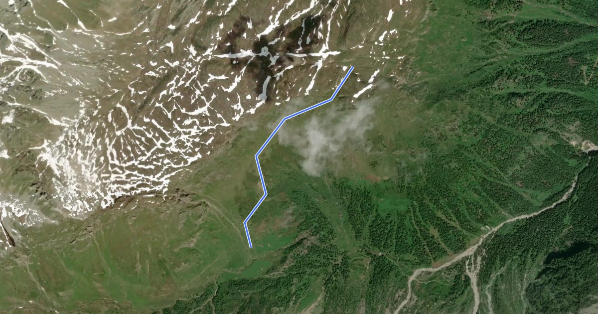 Маршрут H07b - Alpe Bondolero - Passo di Buscagna на спутниковом снимке