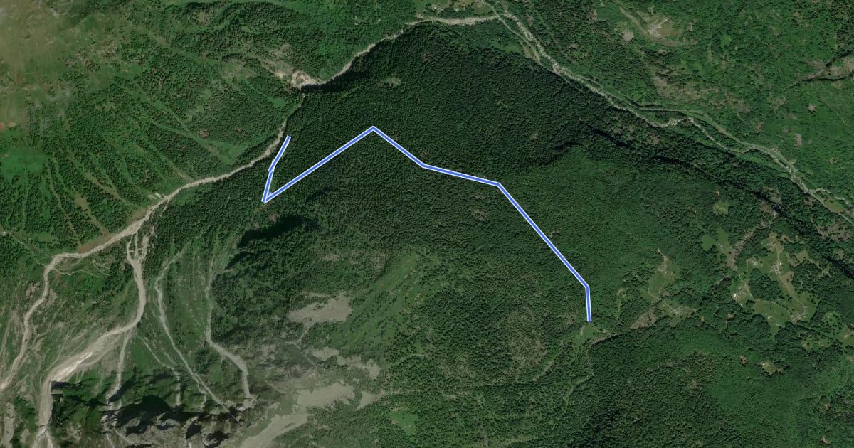 Маршрут H09x - Alpe Agarù - Pian di Rio Secco. Parte della Veia di Scuettar на спутниковом снимке