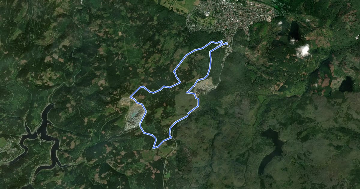Маршрут H1 Spitzenberg Klippen-Tour на спутниковом снимке