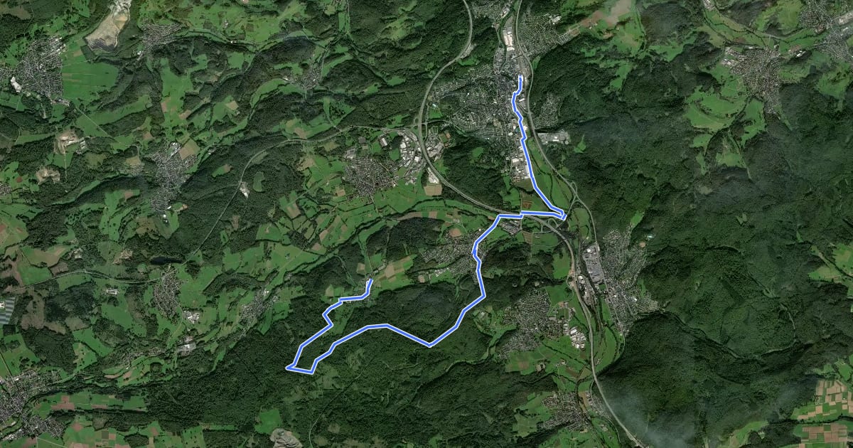 Маршрут H2 Hirschbergkoppe на спутниковом снимке