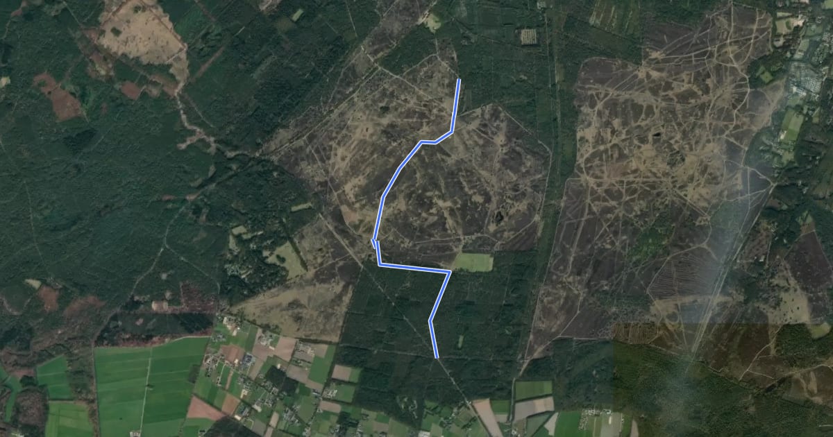 Маршрут H45-M28 на спутниковом снимке