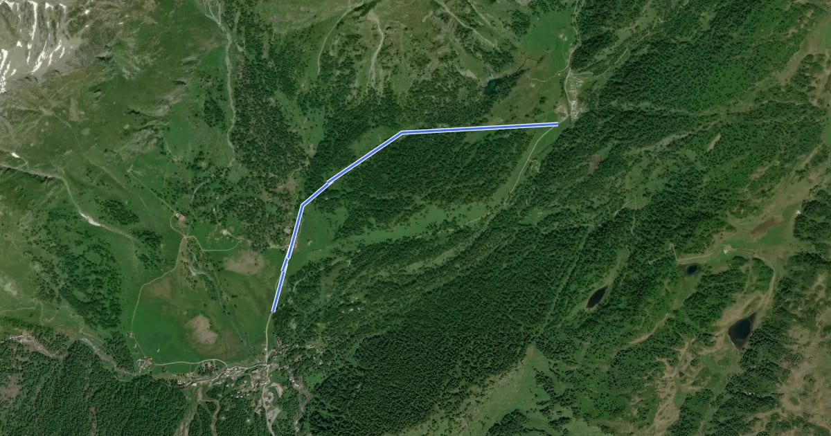 Маршрут H98a - Alpe Devero - Crampiolo на спутниковом снимке