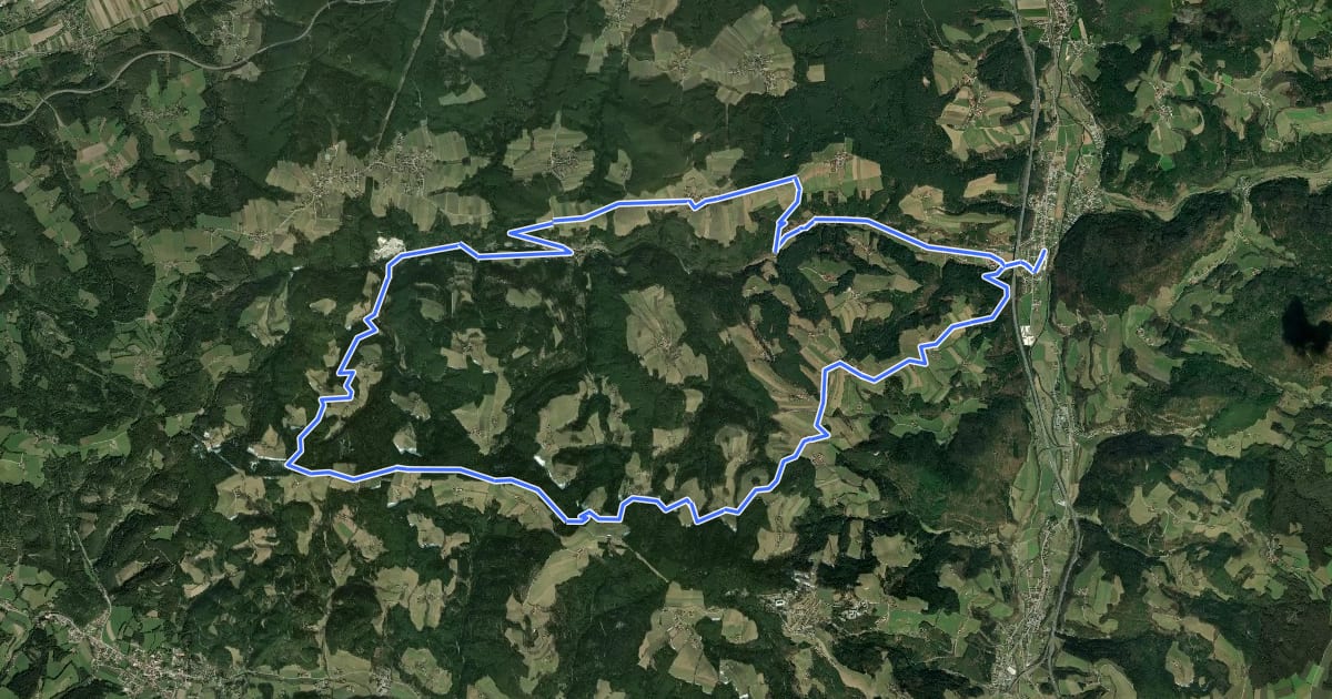 Маршрут Haßbachtal-Route (e-Bike) на спутниковом снимке