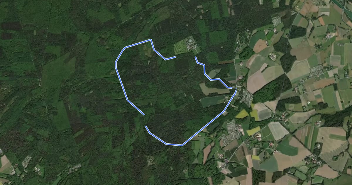 Маршрут Haard-Walking Jammertalroute на спутниковом снимке