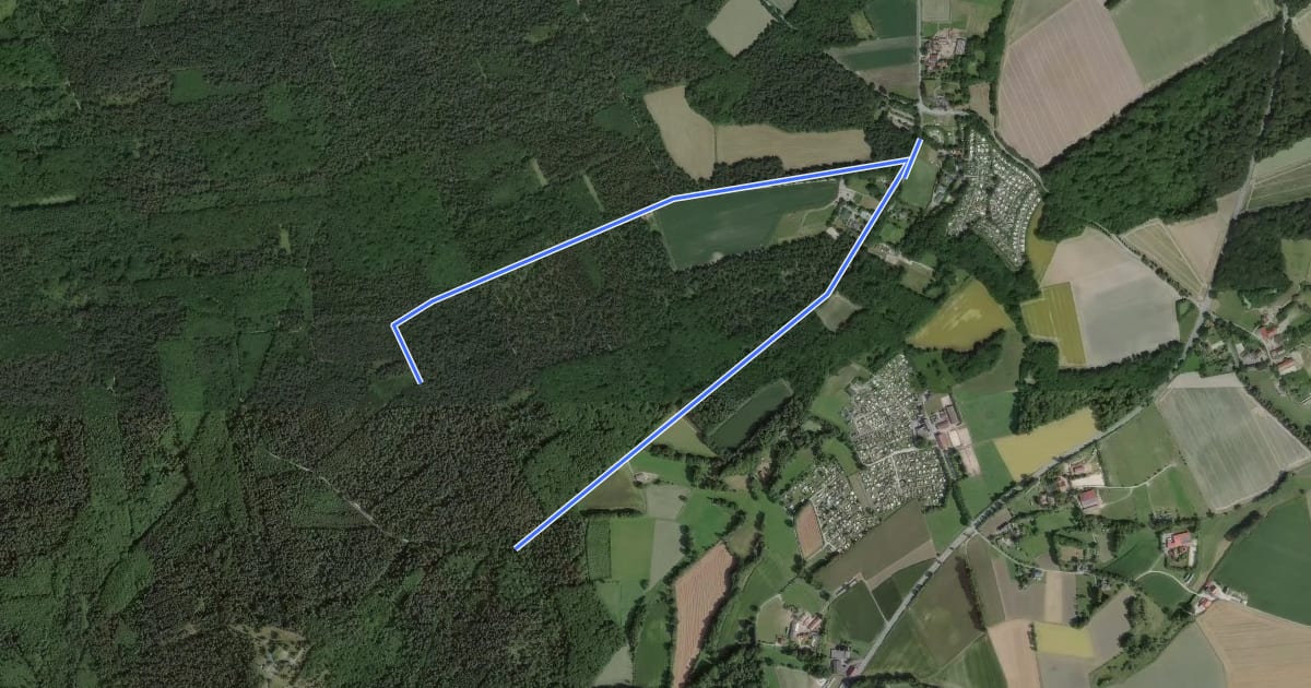 Маршрут Haard-Walking Katenkreuzroute на спутниковом снимке