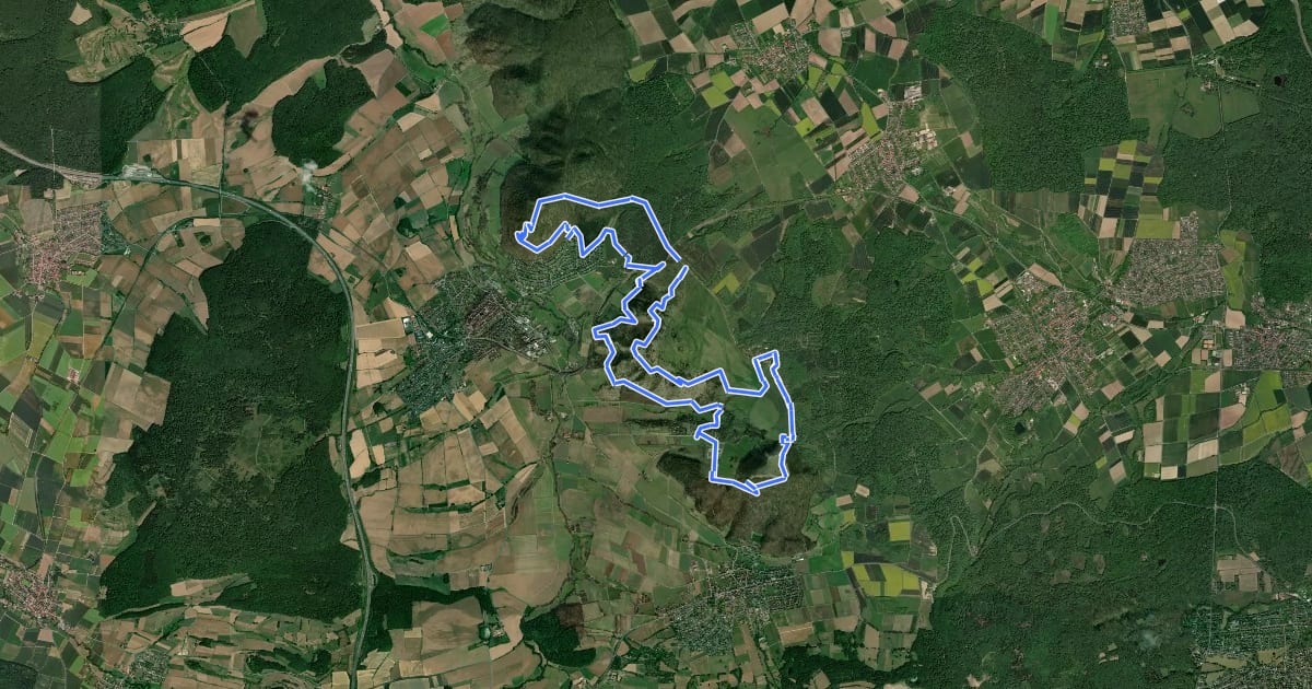 Маршрут Habichtswaldsteig - Extratour Zierenberg на спутниковом снимке