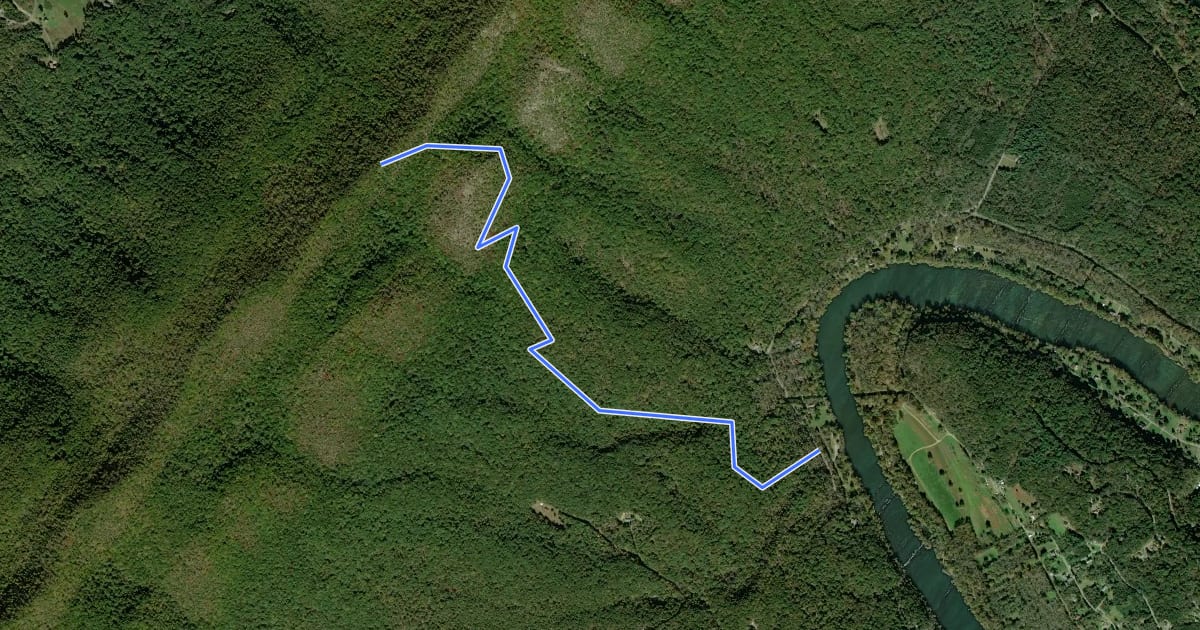 Маршрут Habron Gap Trail на спутниковом снимке