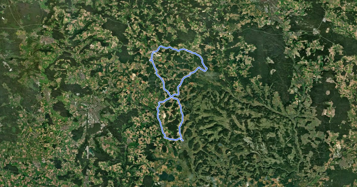 Маршрут Habsberg-Radweg на спутниковом снимке