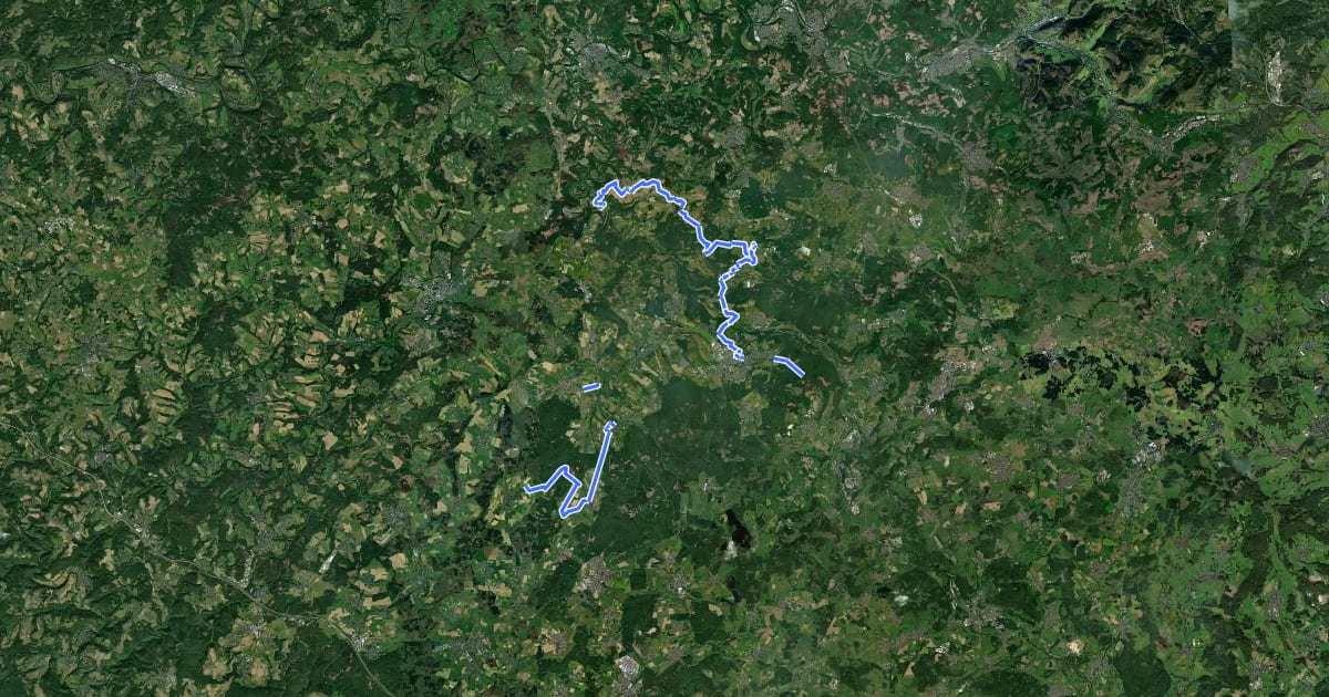 Маршрут Hachenburger Westerwald на спутниковом снимке