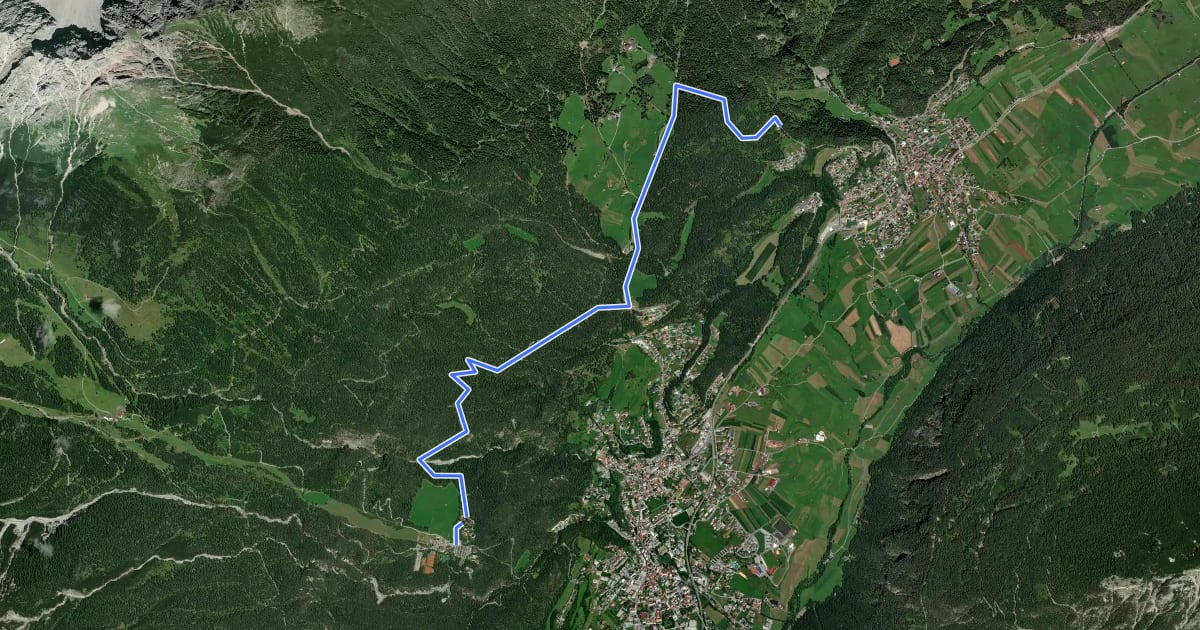 Маршрут Hachleschlucht на спутниковом снимке