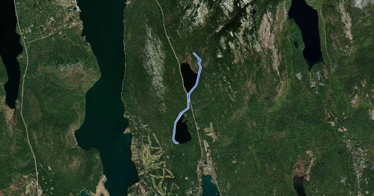 Маршрут Hadlock Ponds Trail на спутниковом снимке