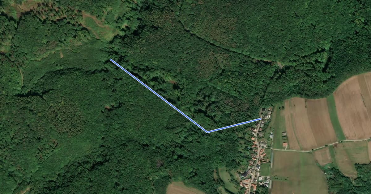 Маршрут Hagenbachklamm Mitte - Hintersdorf/Plöcking на спутниковом снимке