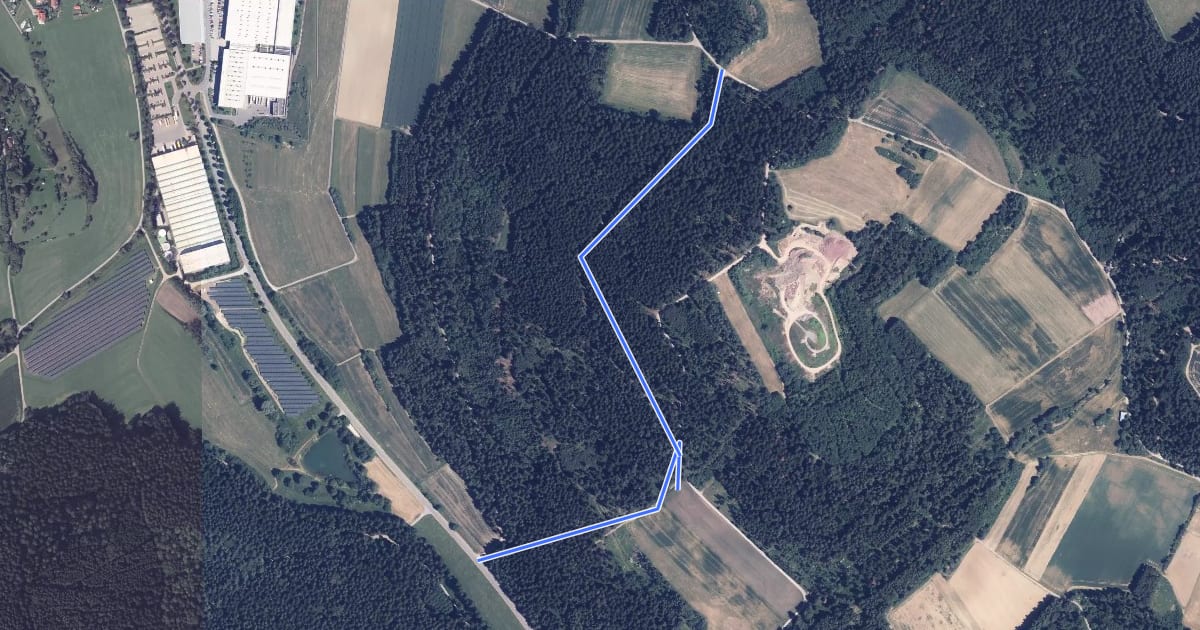 Маршрут Hagenbuch - Tumlinger See на спутниковом снимке