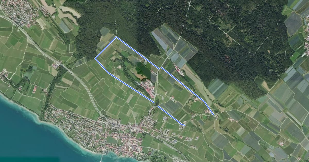 Маршрут Hagnauer Obst- und Weinwanderweg на спутниковом снимке