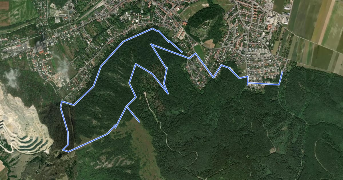 Маршрут Hainburg: Hexenbergweg на спутниковом снимке