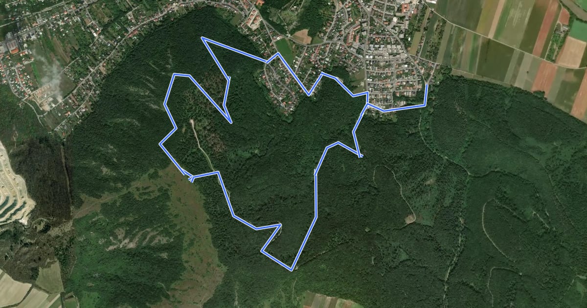 Маршрут Hainburg: Hundsheimer Kogel на спутниковом снимке