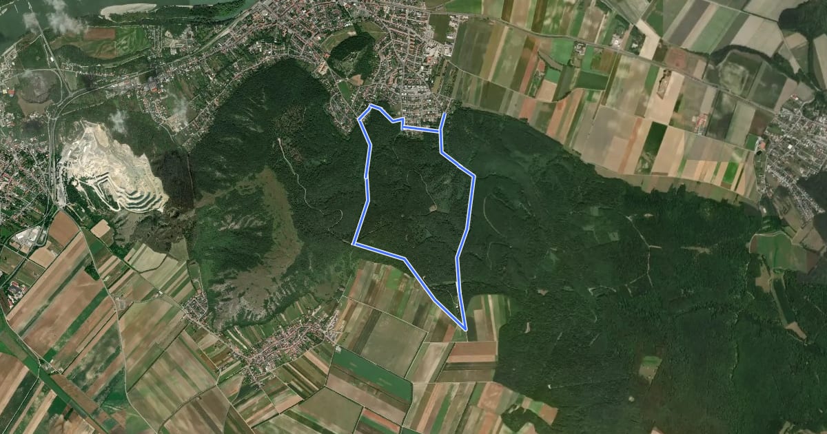 Маршрут Hainburg: Teichtal на спутниковом снимке