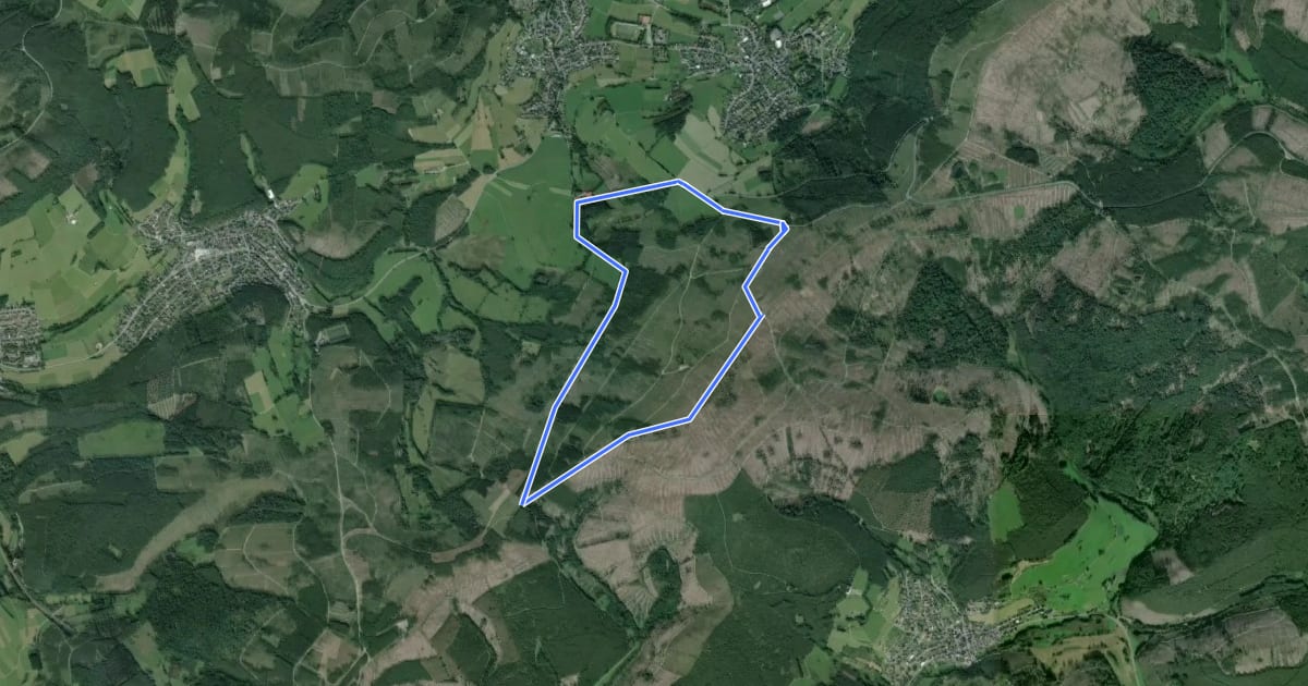 Маршрут Hainchen Rundweg A4 на спутниковом снимке