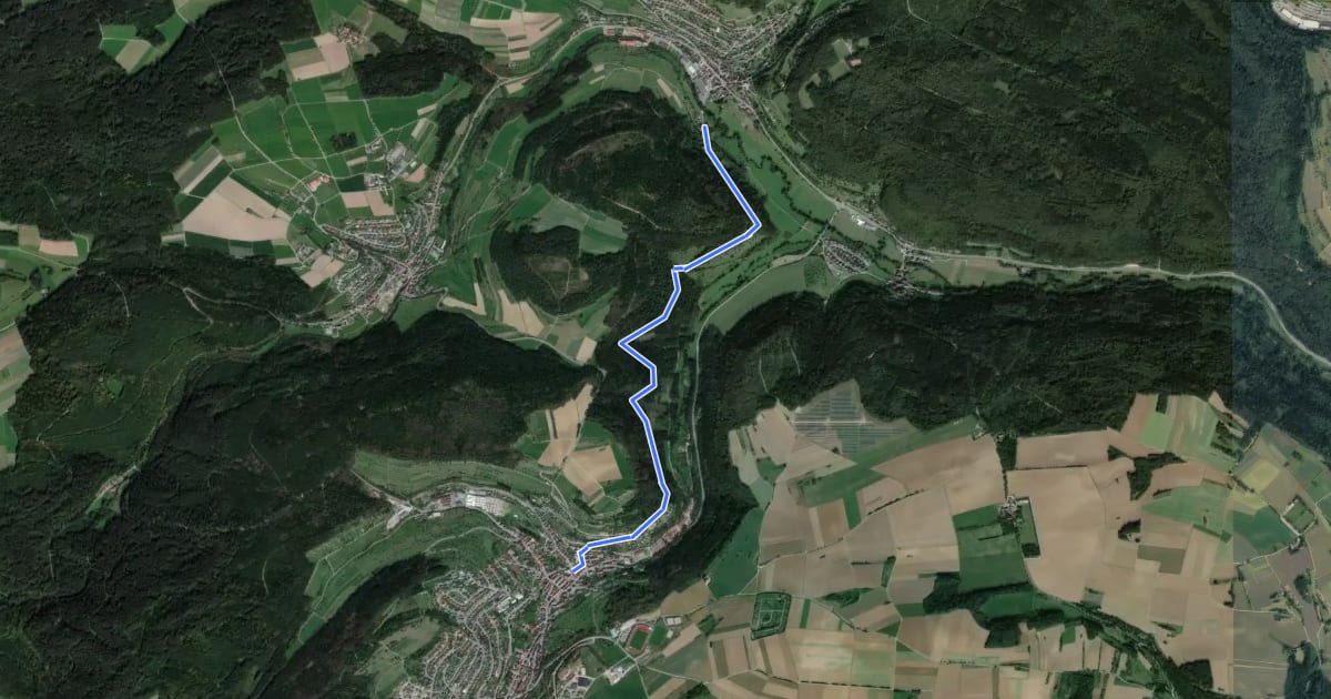 Маршрут Haiterbach Zehntscheuer - Oberschwandorf Kräutergärten на спутниковом снимке
