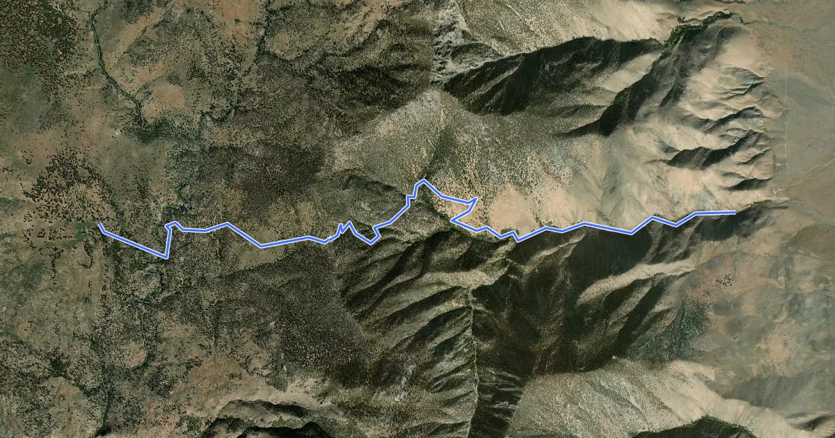 Маршрут Haiwee Pass Trail на спутниковом снимке