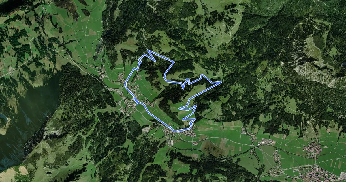 Маршрут Haldenrunde на спутниковом снимке
