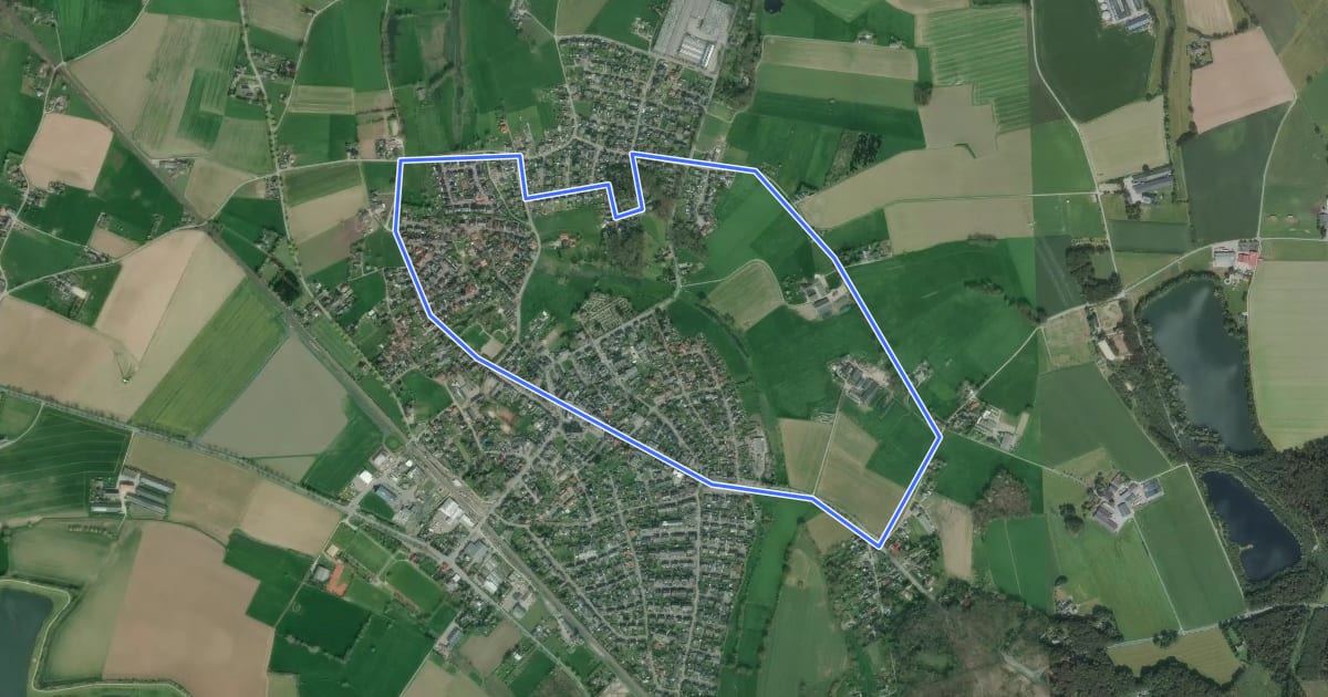 Маршрут Haldern Rundweg A1 на спутниковом снимке