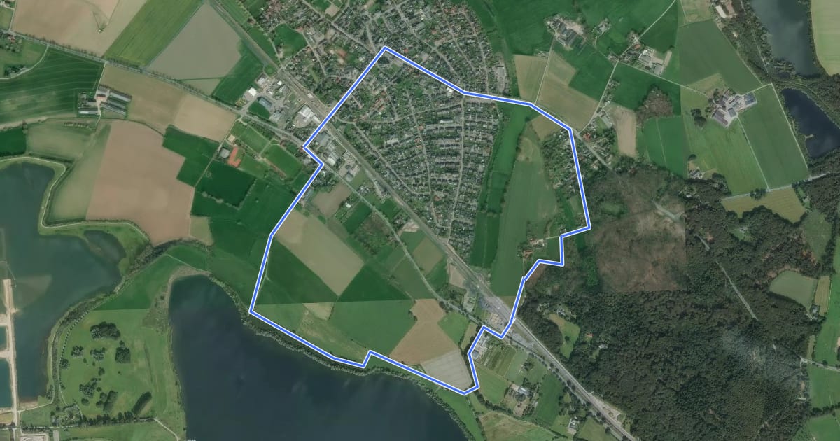 Маршрут Haldern Rundweg A7 на спутниковом снимке