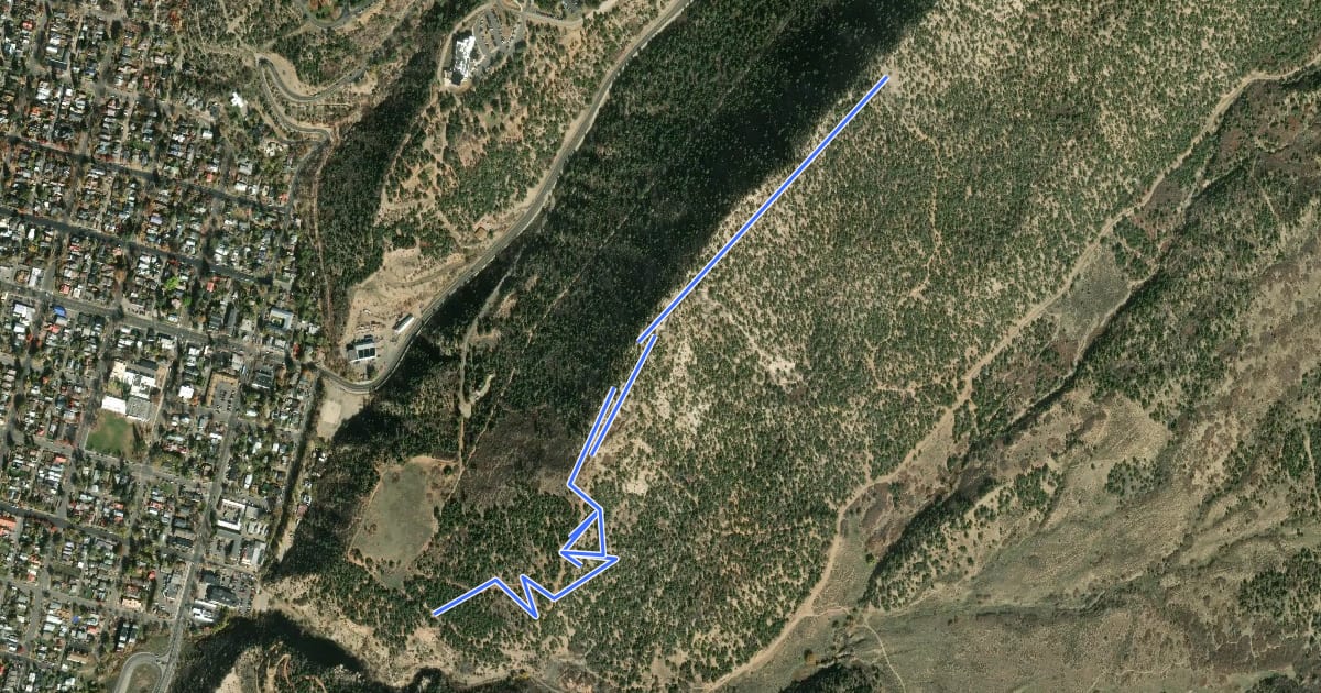 Маршрут Half Ridge Trail на спутниковом снимке